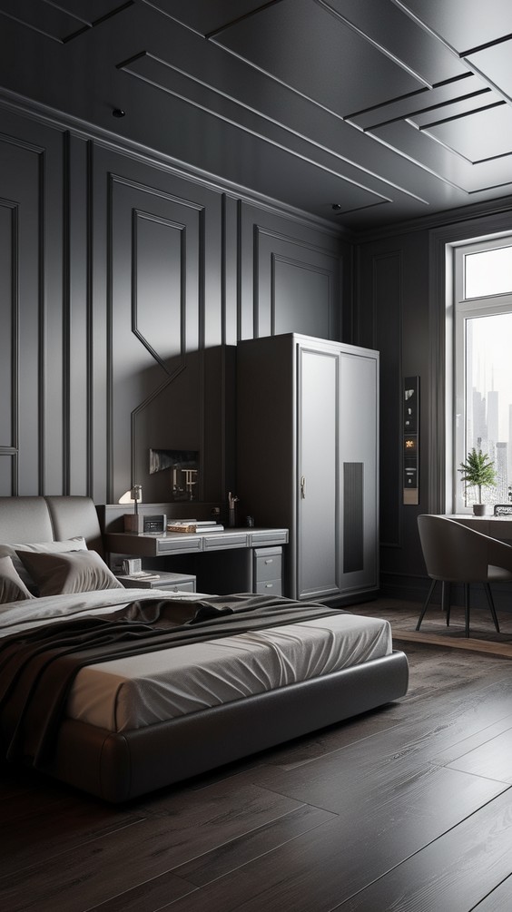 Modern Bedroom Designs 2025: Embrace Dark Tones and Sophistication