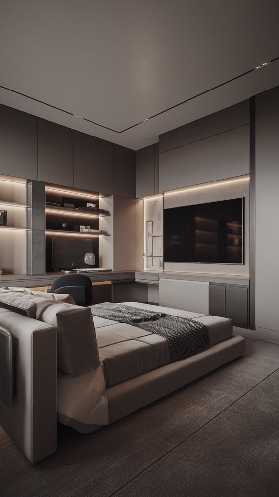 Modern Bedroom Designs 2025: Embrace Dark Tones and Sophistication