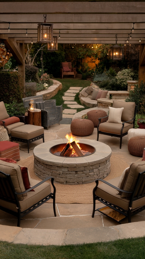 Outdoor Firepits Area Backyard Ideas for Stylish Seating and DIY Backyard Inspiration
