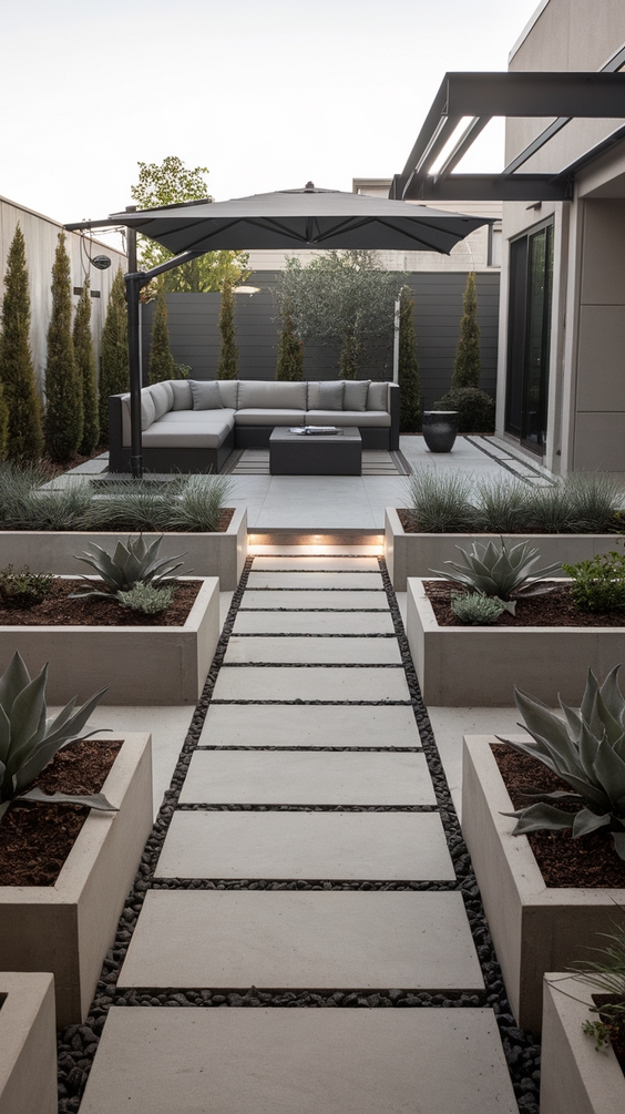 Modern Backyard Landscaping Ideas with Pool, Pavers, and Low Maintenance AZ-Friendly Designs
