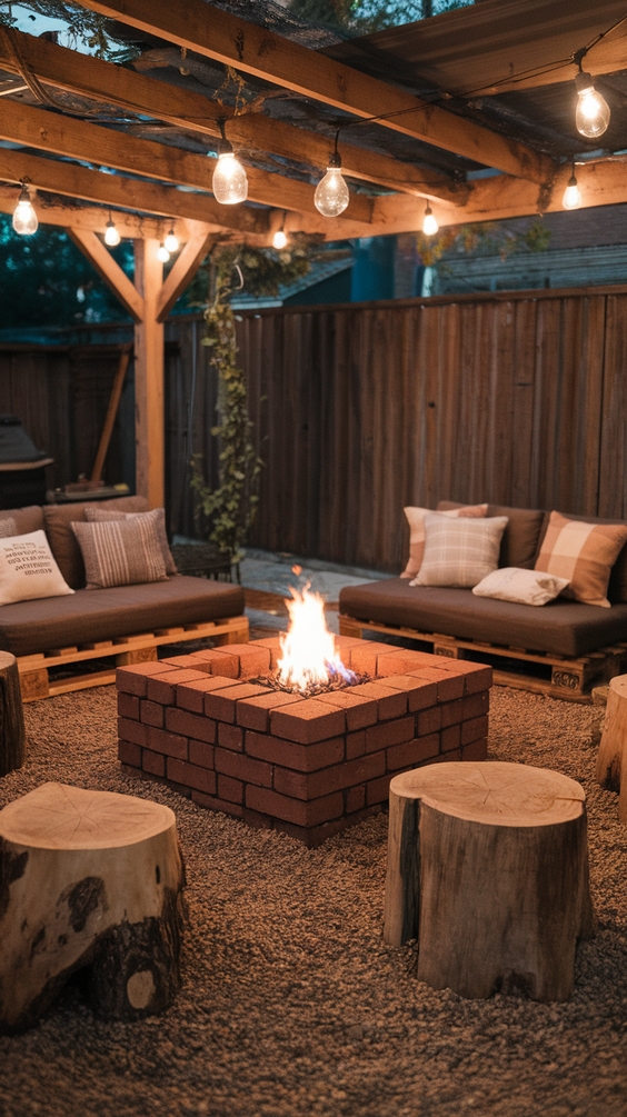 Outdoor Firepits Area Backyard Ideas for Stylish Seating and DIY Backyard Inspiration