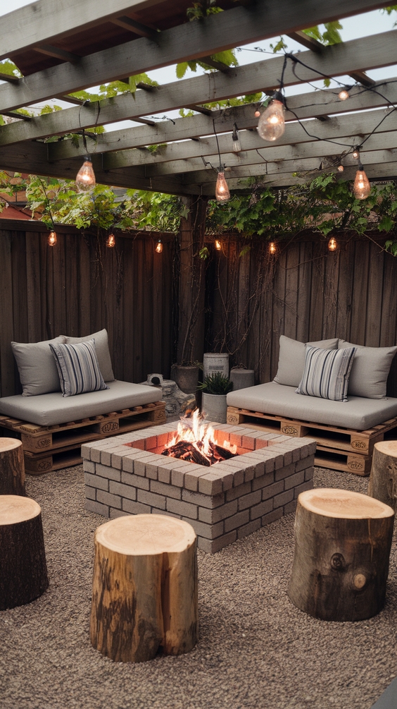 Outdoor Firepits Area Backyard Ideas for Stylish Seating and DIY Backyard Inspiration