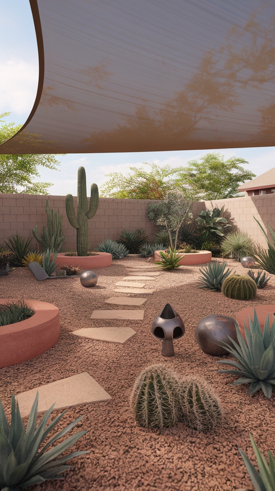 Modern Backyard Landscaping Ideas with Pool, Pavers, and Low Maintenance AZ-Friendly Designs