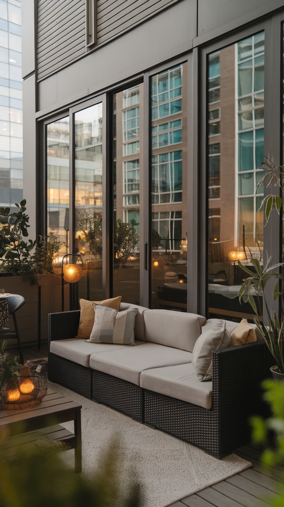 Indoor Outdoor Living Room Ideas with Sliding Doors, Rugs, and Modern Glass Wall Designs