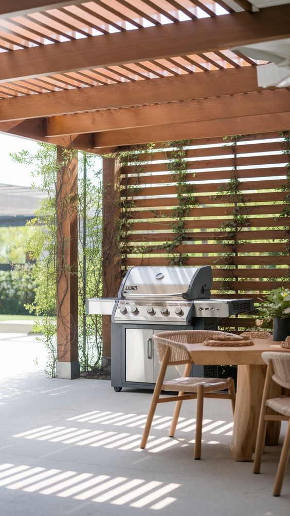 Outdoor BBQ Area with Roof Ideas for Stylish and Functional Backyard Grilling Spaces
