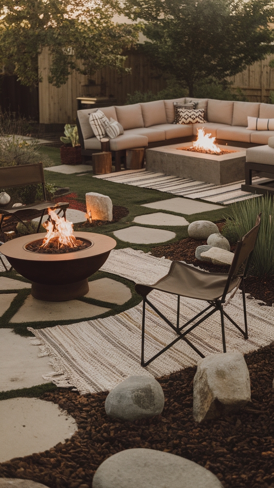 Outdoor Firepits Area Backyard Ideas for Stylish Seating and DIY Backyard Inspiration