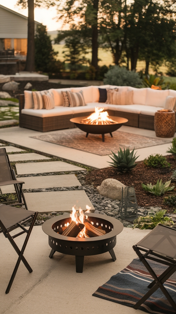 Outdoor Firepits Area Backyard Ideas for Stylish Seating and DIY Backyard Inspiration