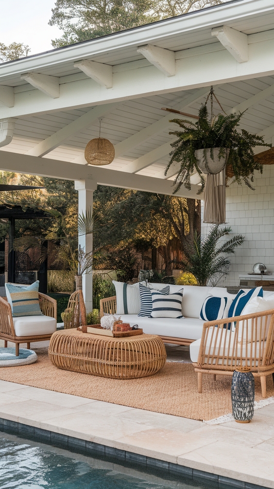 Pool Pavilion Ideas for Outdoor Living with Bar, Kitchen, Fireplace & More