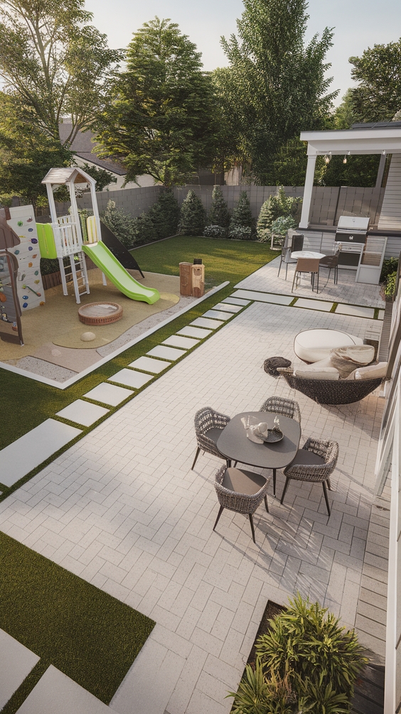 Modern Backyard Landscaping Ideas with Pool, Pavers, and Low Maintenance AZ-Friendly Designs