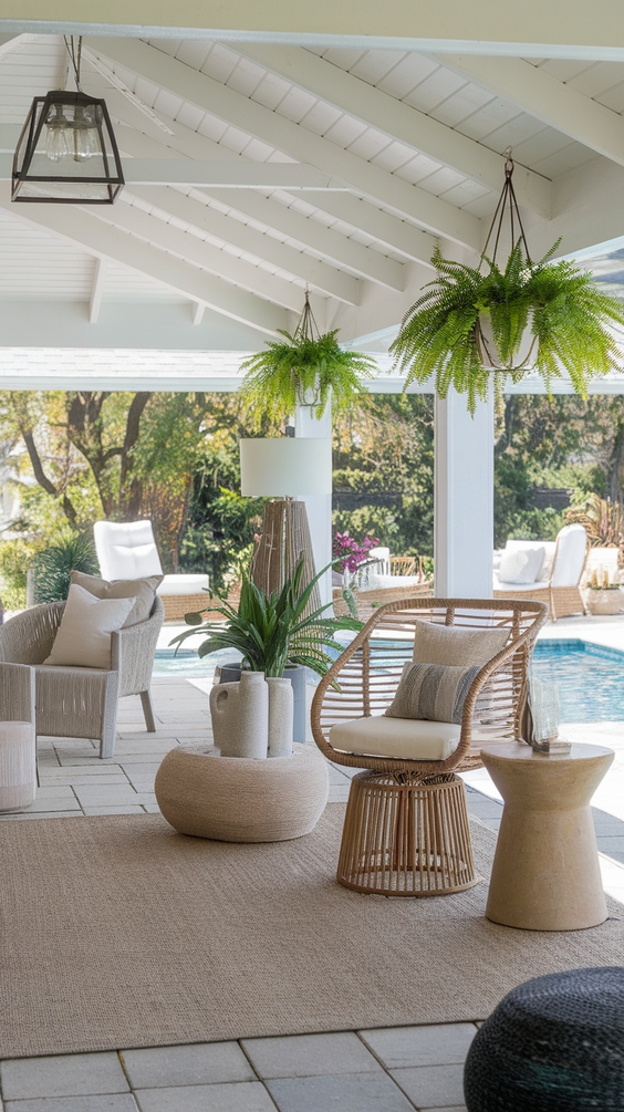 Pool Pavilion Ideas for Outdoor Living with Bar, Kitchen, Fireplace & More