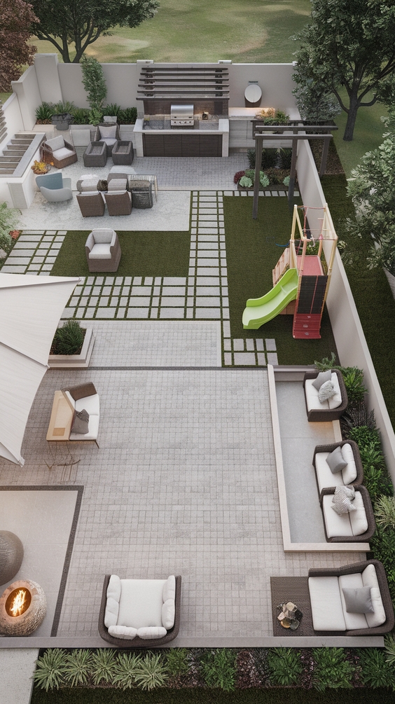 Modern Backyard Landscaping Ideas with Pool, Pavers, and Low Maintenance AZ-Friendly Designs