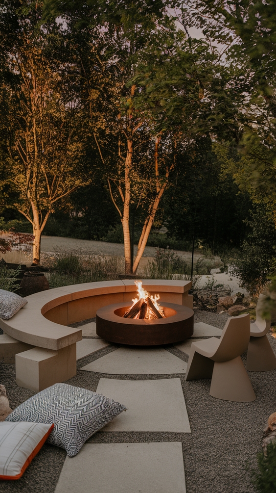 Outdoor Firepits Area Backyard Ideas for Stylish Seating and DIY Backyard Inspiration