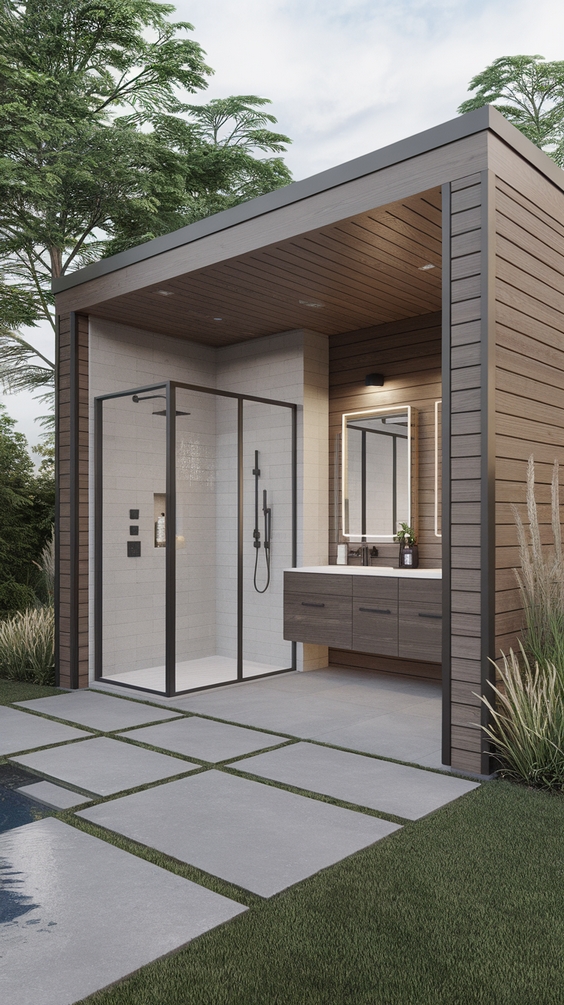 Pool Pavilion Ideas for Outdoor Living with Bar, Kitchen, Fireplace & More