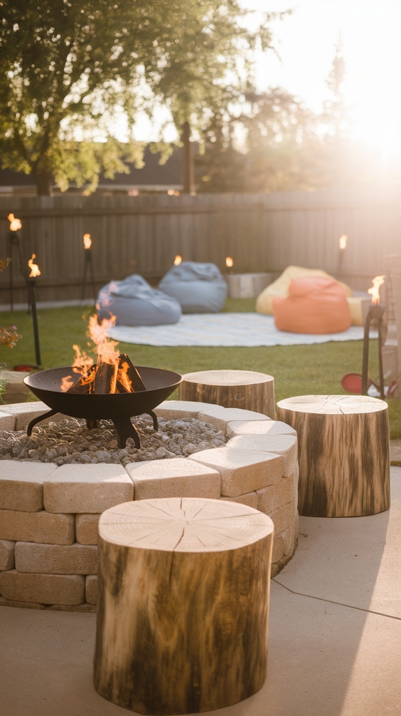 Outdoor Firepits Area Backyard Ideas for Stylish Seating and DIY Backyard Inspiration