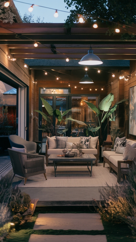 Indoor Outdoor Living Room Ideas with Sliding Doors, Rugs, and Modern Glass Wall Designs