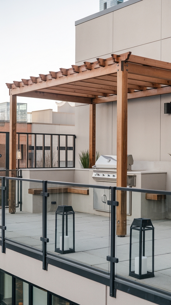 Outdoor BBQ Area with Roof Ideas for Stylish and Functional Backyard Grilling Spaces