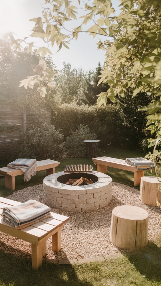 Outdoor Firepits Area Backyard Ideas for Stylish Seating and DIY Backyard Inspiration