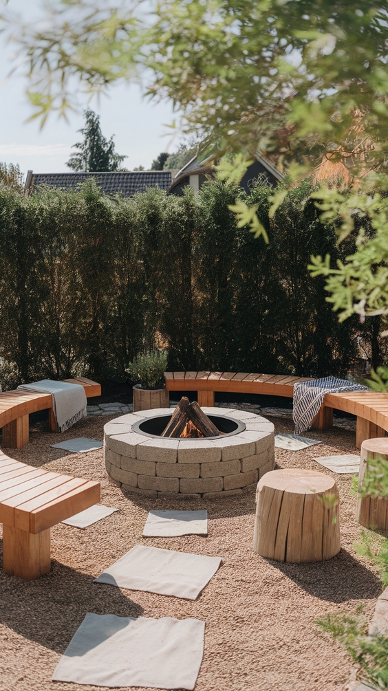 Outdoor Firepits Area Backyard Ideas for Stylish Seating and DIY Backyard Inspiration