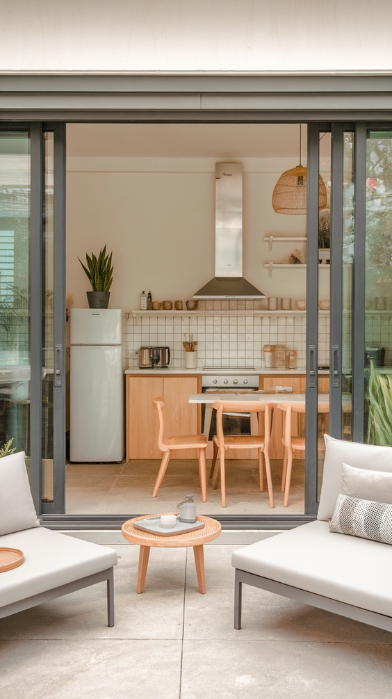 Indoor Outdoor Living Room Ideas with Sliding Doors, Rugs, and Modern Glass Wall Designs