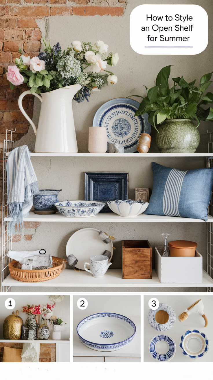 How to Style an Open Shelf for Summer : Fresh and Functional Decor Ideas