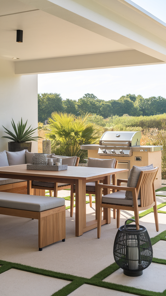 Outdoor BBQ Area in Garden Ideas: Stylish Designs for Comfort, Seating, and Dining