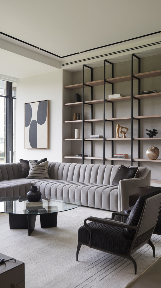 Cozy and Modern Family Room Designs Ideas for Small Spaces with Fireplace and Sectional Sofa