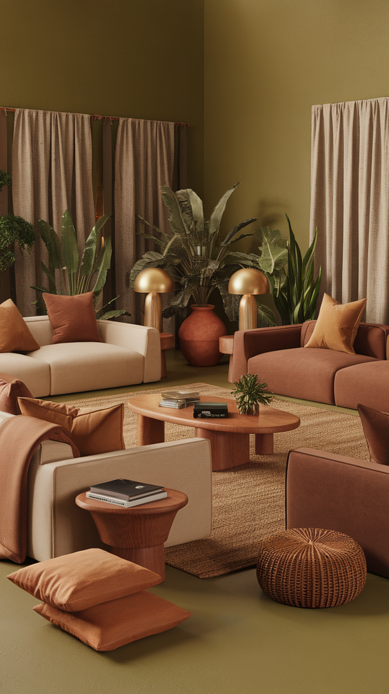 Living Room Color Schemes for Modern Homes: Grey, Blue, Sage Green, Beige, and Olive Green