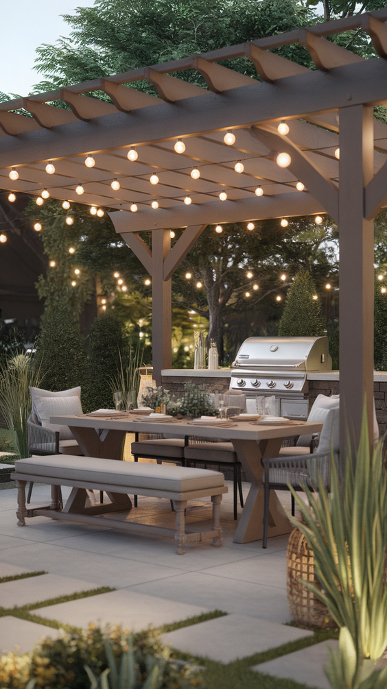 Outdoor BBQ Area in Garden Ideas: Stylish Designs for Comfort, Seating, and Dining