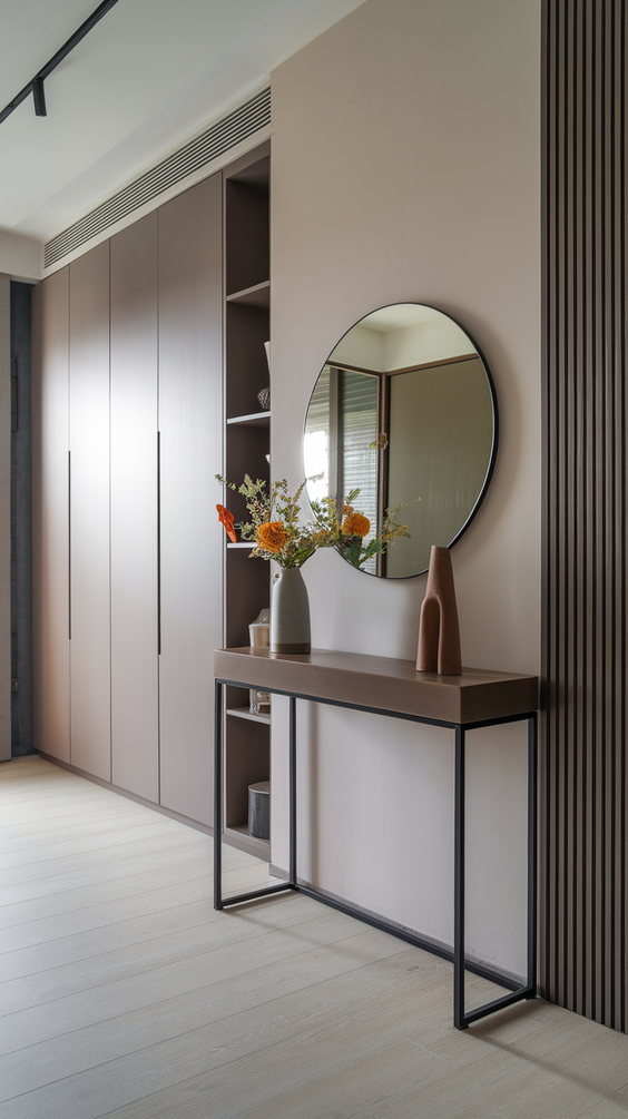 Modern Entryway Design Ideas for Stylish Apartments with Functional Furniture and Decor