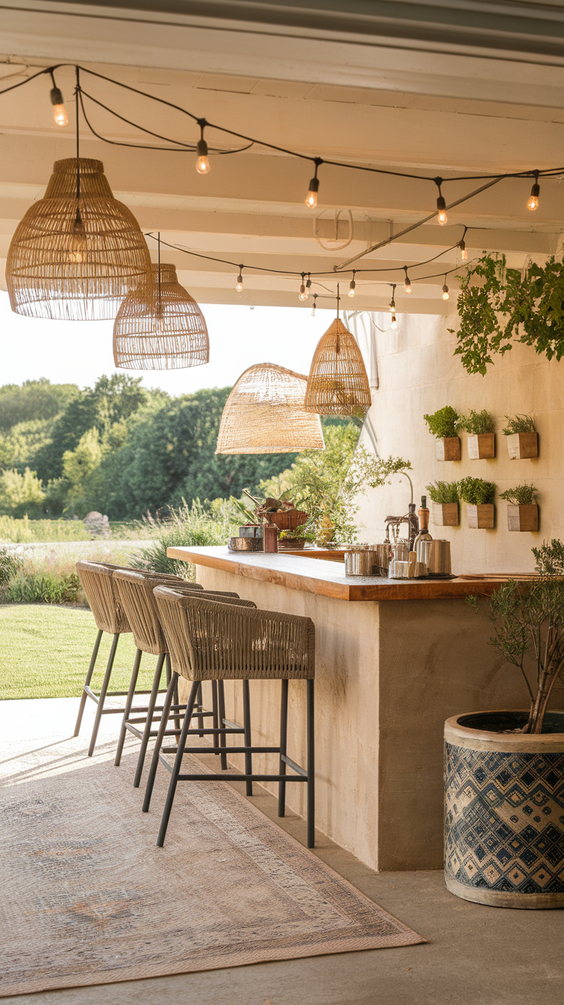 DIY Outdoor Bar Ideas for Backyards on a Budget Using Pallet, Wood, and Built-In BBQ Features