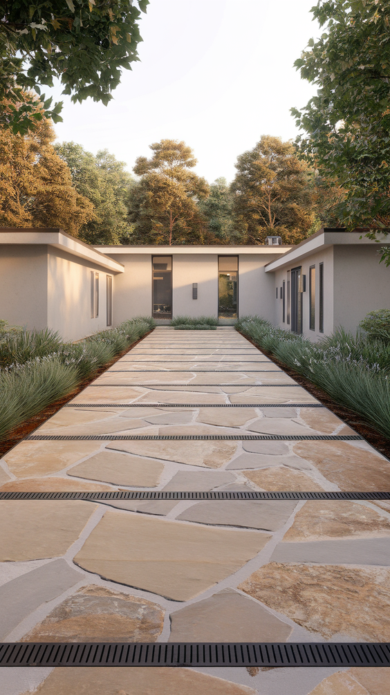 Modern Driveway Ideas That Elevate Curb Appeal with Concrete, Stones, and Smart Lighting