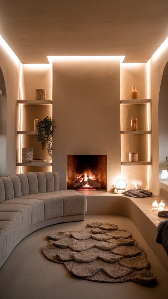 Interior Design Tips for Stylish Rectangle Living Room Layouts with Fireplace and TV