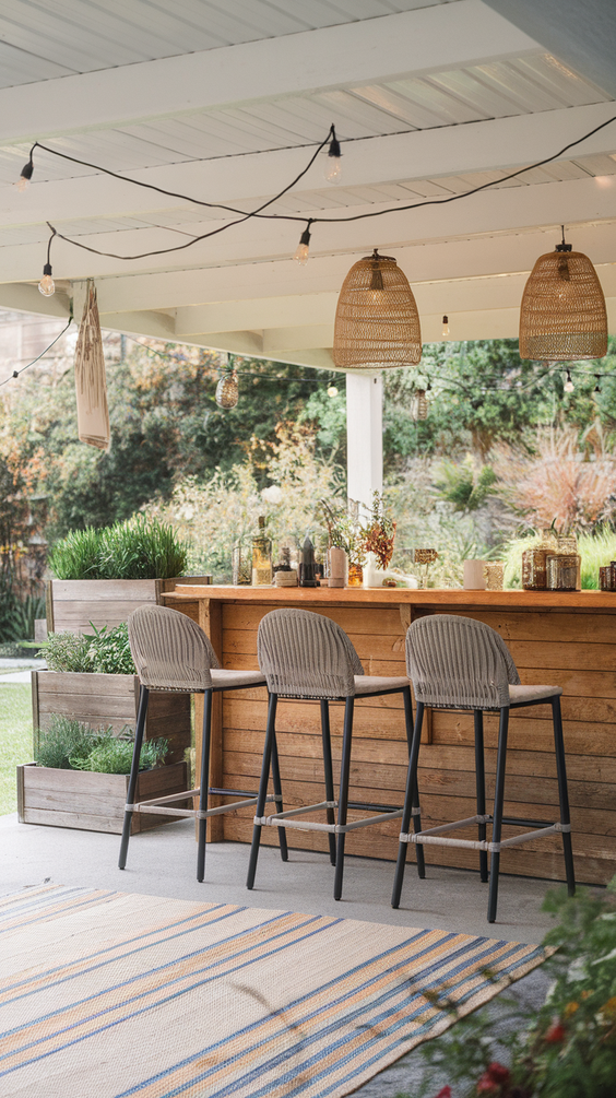 DIY Outdoor Bar Ideas for Backyards on a Budget Using Pallet, Wood, and Built-In BBQ Features