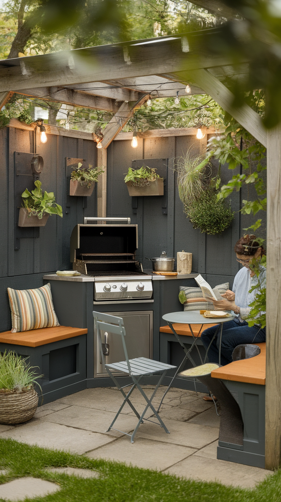 Outdoor BBQ Area in Garden Ideas: Stylish Designs for Comfort, Seating, and Dining
