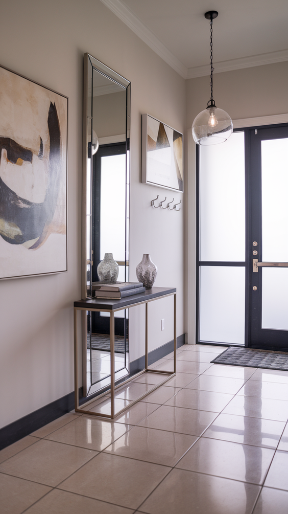 Modern Entryway Design Ideas for Stylish Apartments with Functional Furniture and Decor