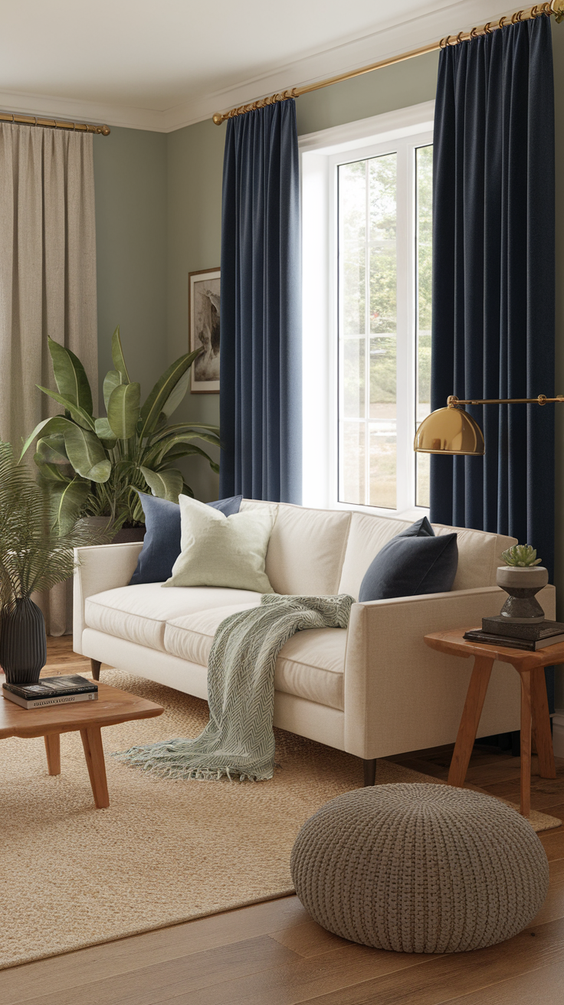 Living Room Color Schemes for Modern Homes: Grey, Blue, Sage Green, Beige, and Olive Green