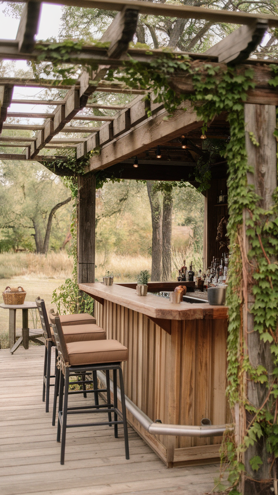 DIY Outdoor Bar Ideas for Backyards on a Budget Using Pallet, Wood, and Built-In BBQ Features