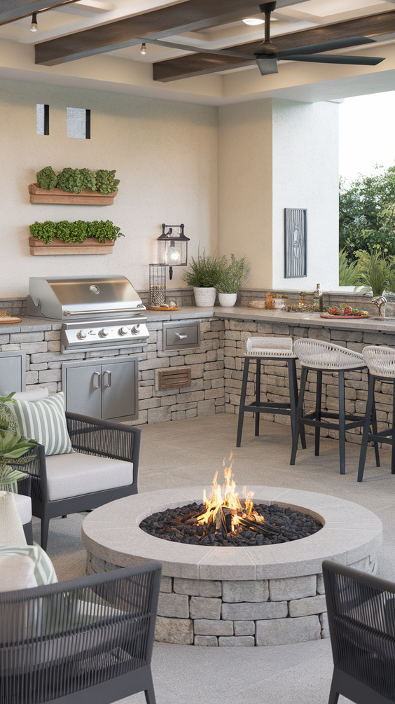Outdoor Living Rooms Ideas for Every Budget: From Covered Patios to Pools and Rustic Fireplaces
