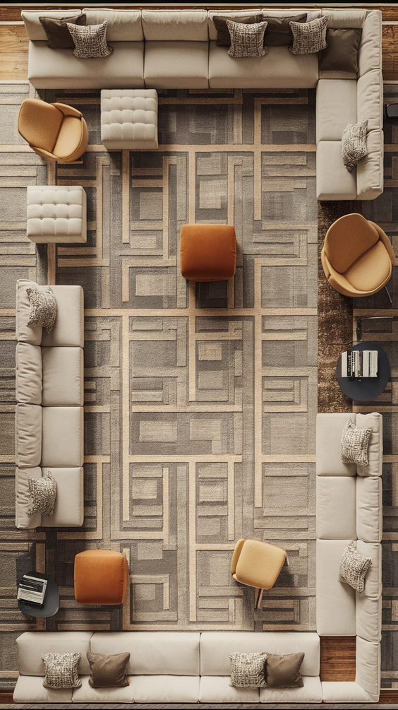 Interior Design Tips for Stylish Rectangle Living Room Layouts with Fireplace and TV