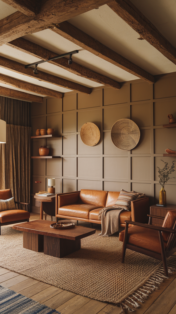 Mid Century Moderns Living Room Ideas with Cozy, Boho, and Scandinavian Interior Design Touches