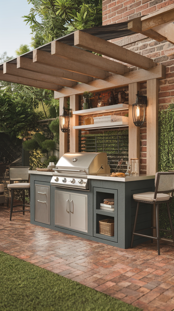 Outdoor BBQ Area in Garden Ideas: Stylish Designs for Comfort, Seating, and Dining