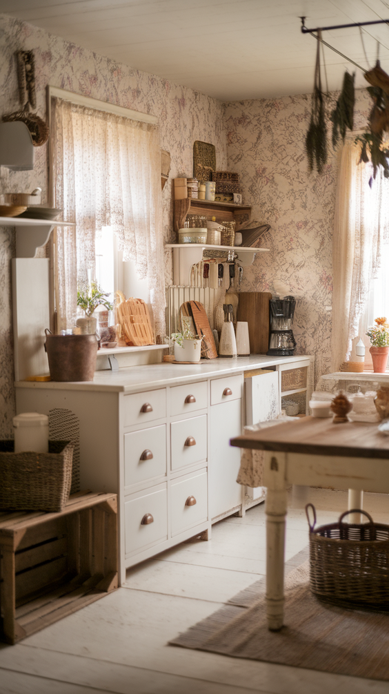 Cottage Core Kitchen Ideas for a Whimsical, Cozy, and Vintage-Inspired Cooking and Dining Space