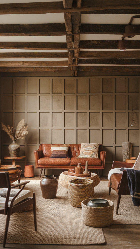 Mid Century Moderns Living Room Ideas with Cozy, Boho, and Scandinavian Interior Design Touches