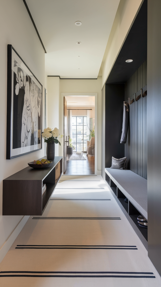 Modern Entryway Design Ideas for Stylish Apartments with Functional Furniture and Decor