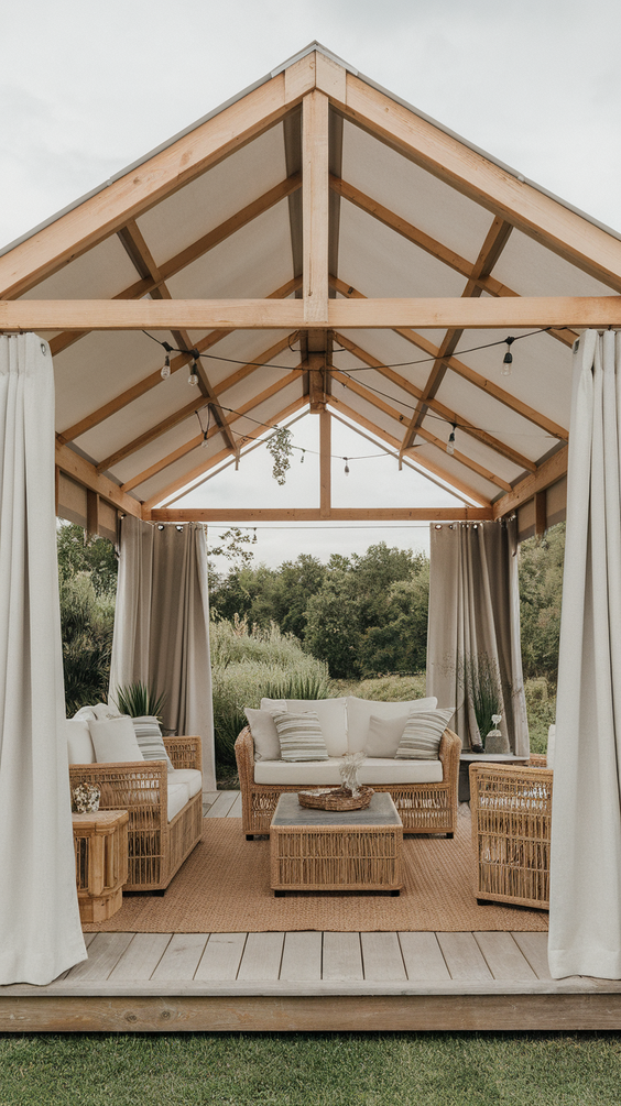 Outdoor Living Rooms Ideas for Every Budget: From Covered Patios to Pools and Rustic Fireplaces