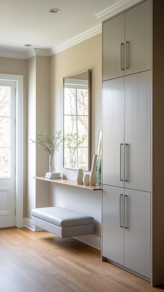 Modern Entryway Design Ideas for Stylish Apartments with Functional Furniture and Decor