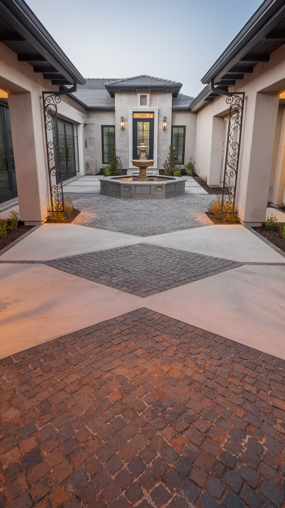 Modern Driveway Ideas That Elevate Curb Appeal with Concrete, Stones, and Smart Lighting