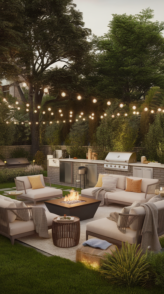 Outdoor BBQ Area in Garden Ideas: Stylish Designs for Comfort, Seating, and Dining