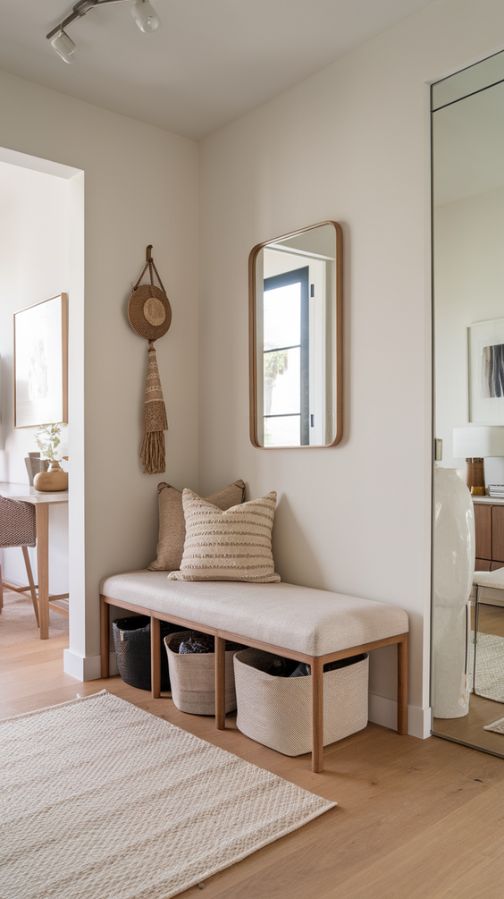 Modern Entryway Design Ideas for Stylish Apartments with Functional Furniture and Decor