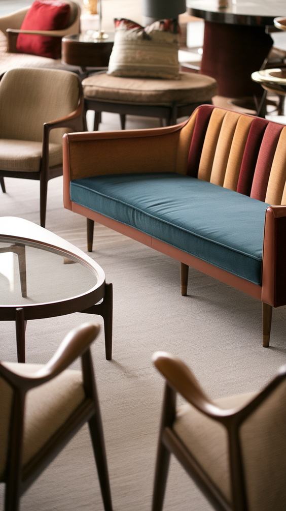 Mid Century Moderns Living Room Ideas with Cozy, Boho, and Scandinavian Interior Design Touches